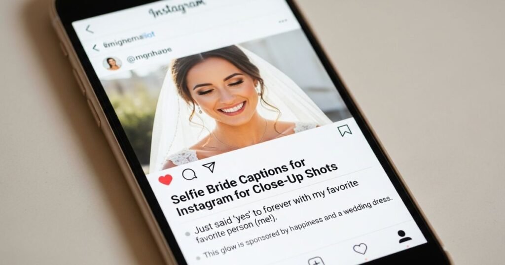 selfie-bride-captions-for-instagram-for-close-up-shots