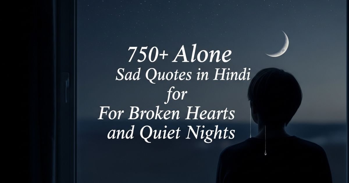 750+ Alone Sad Quotes in Hindi for Broken Hearts and Quiet Nights