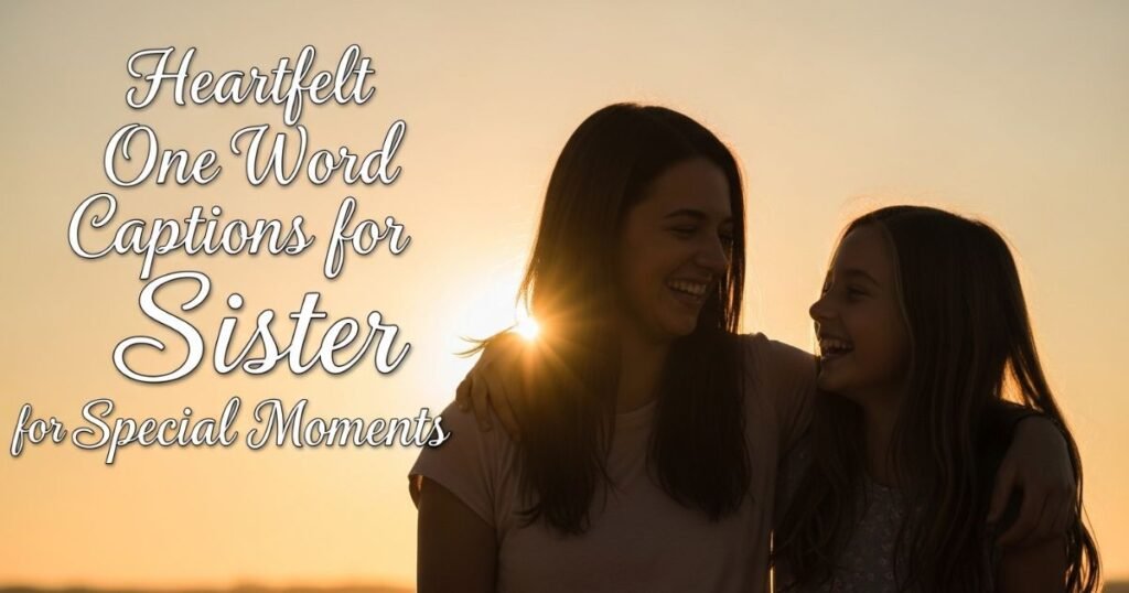 heartfelt-one-word-captions-for-sister-for-special-moments