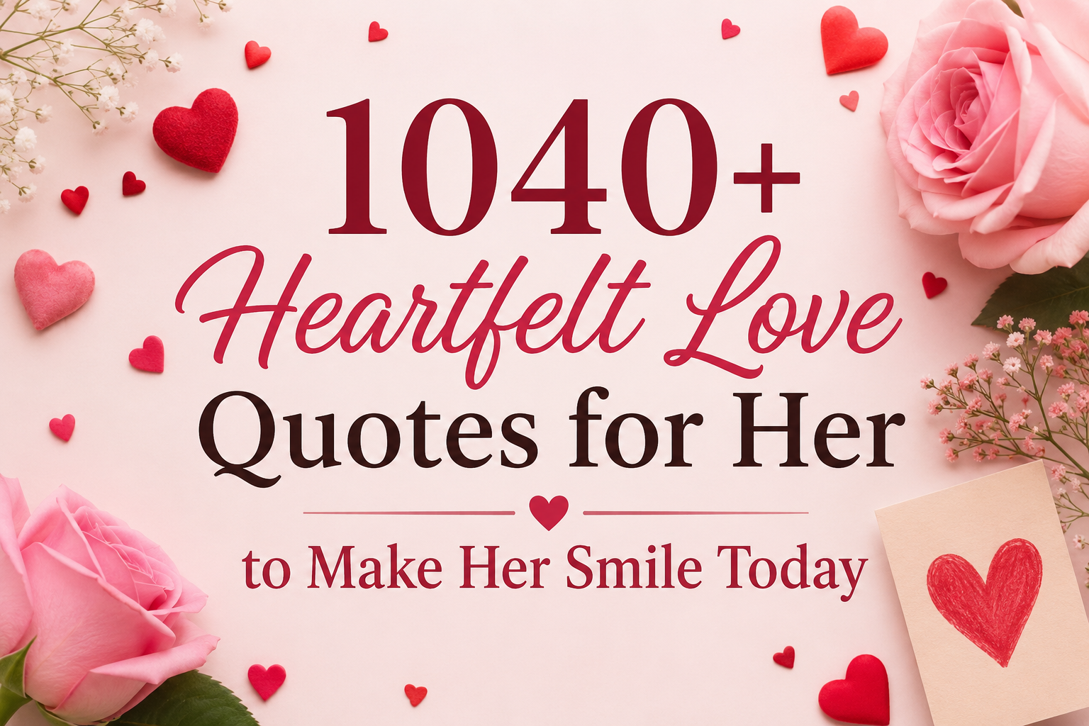 1040+ Heartfelt Love Quotes for Her to Make Her Smile Today