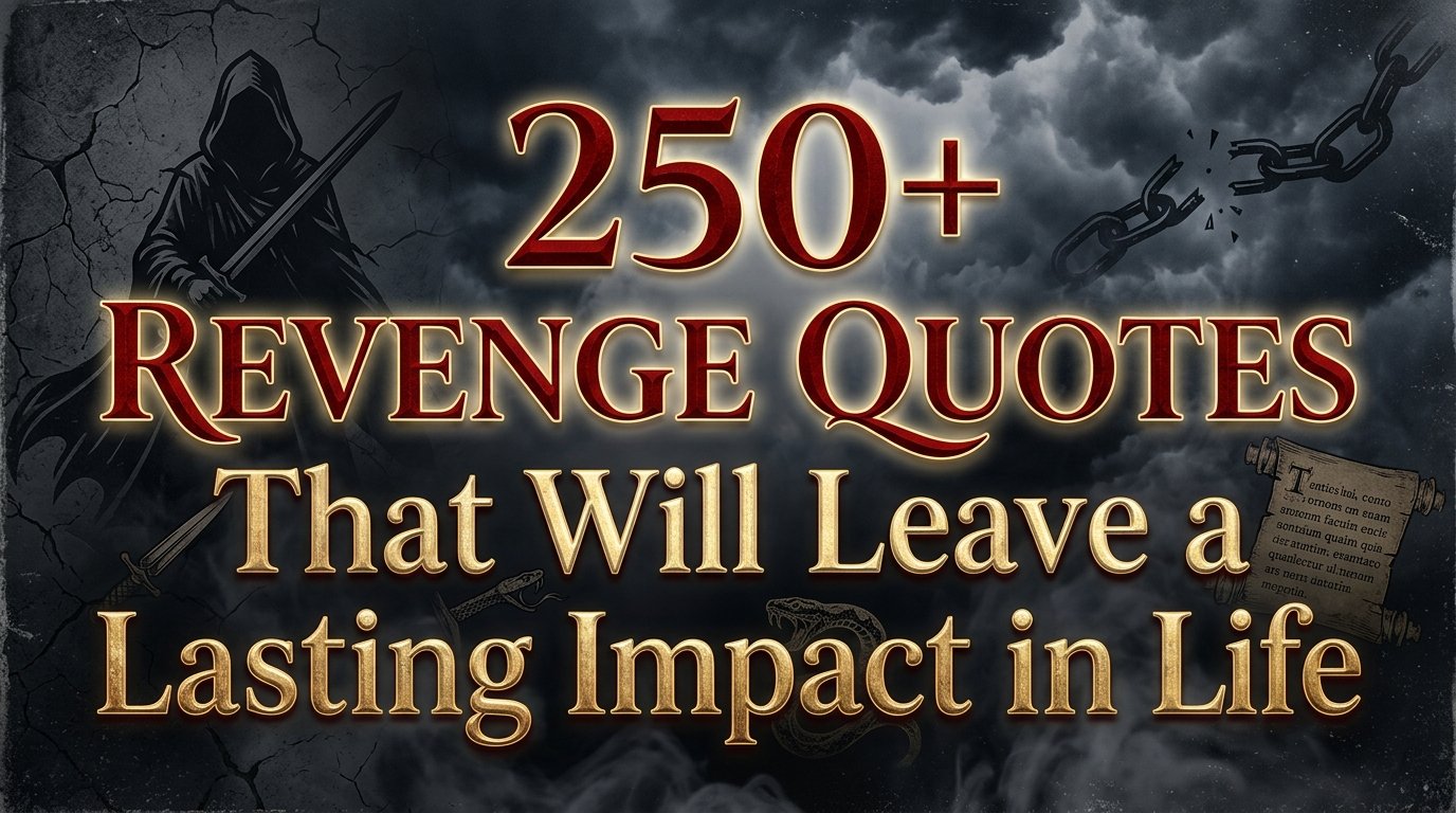 250+ Revenge Quotes That Will Leave a Lasting Impact in Life