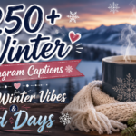 250+ Winter Instagram Captions for Cozy Winter Vibes & Cold Days